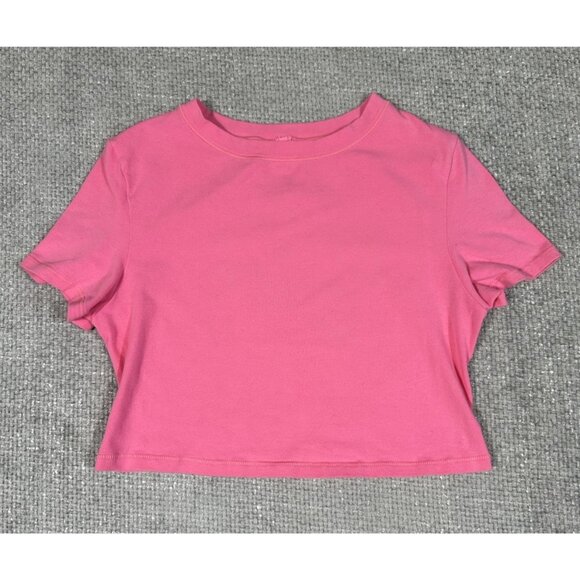 Skims‎ Top Womens Medium Pink Crop T-Shirt - Picture 1 of 5